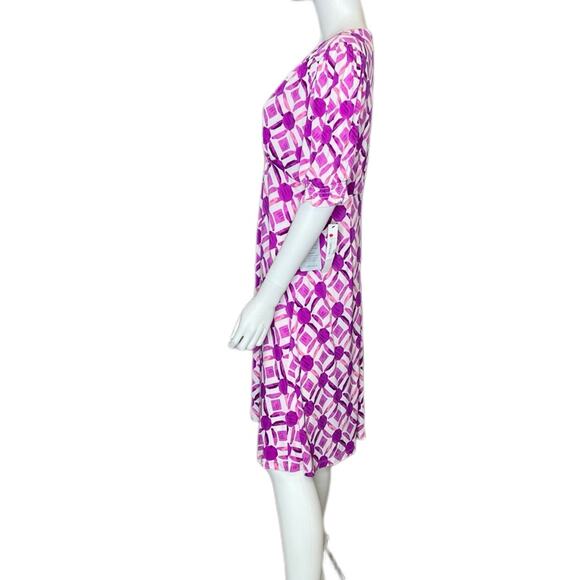 Maggy London Women’s Printed Matte Jersey Stretch Dress Sz 8 - Picture 2 of 5